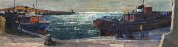 Harboring Echoes - a painting by European school (XX)