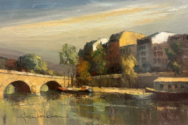 “Echoes of Sunlit Tides” - a painting by European school (XX)