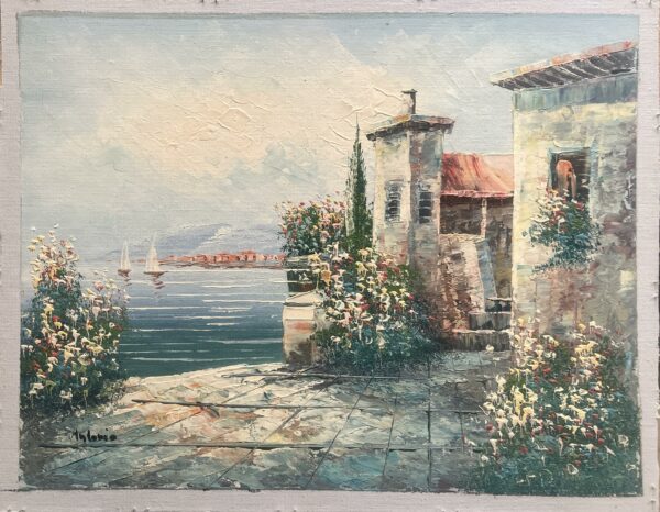 “Azure Serenity” - a painting by European school (XX)