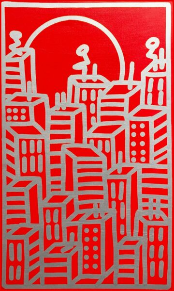 City - a painting by Mateusz Lewandowski