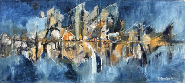 “Luminous Echoes of Dusk” - a painting by European school (XX)