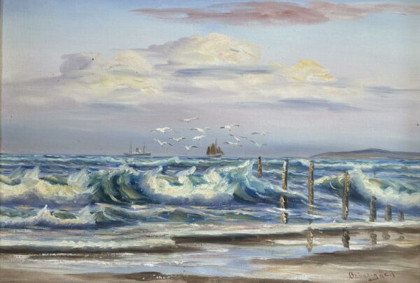 Eternal Waves of Serenity - a painting by European school (XX)