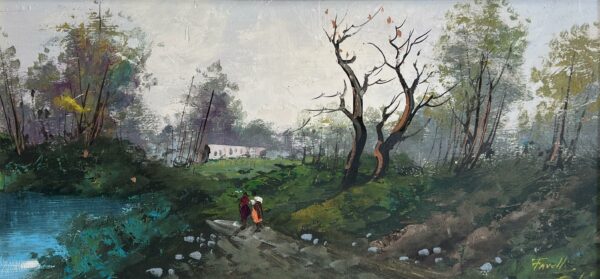 Echoes of Quiet Wanderers - a painting by European school (XX)