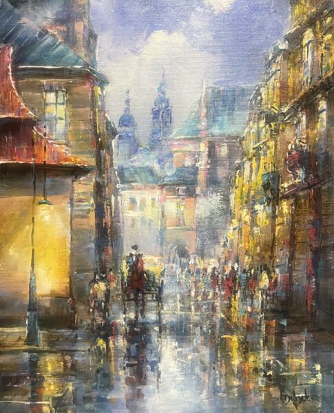 “Ethereal Euphony in Rain” - a painting by Danuta Frydrych