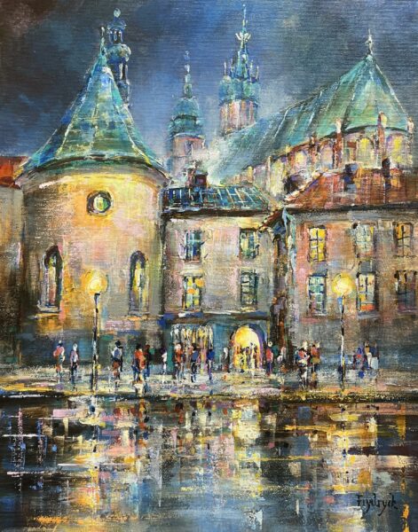 Nocturne in Golden Hues - a painting by Danuta Frydrych