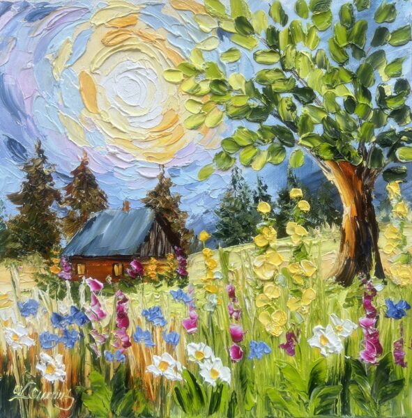 “Solstice Serenade” - a painting by Urszula Lemańska