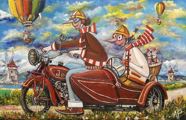 Oh, the wind in your hair, my love - a painting by Artur Płachta