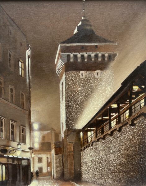 “Echoes of Duskstone” - a painting by Jacek Łoziński