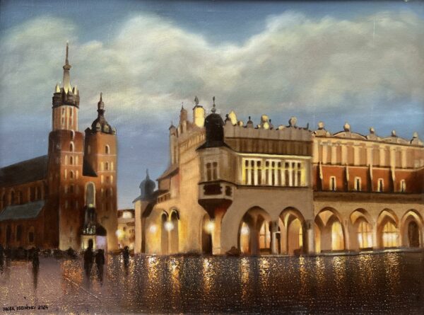 “Twilight Serenade of Kraków” - a painting by Jacek Łoziński