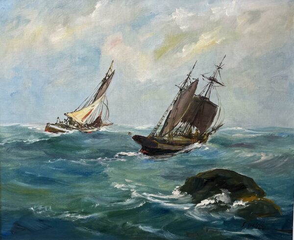 Whispers of the Tempest - a painting by European school (XX)