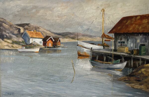 Echoes of Northern Serenity - a painting by European school (XX)