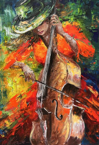 Sonata in Orange and Hues - a painting by Tadeusz Wojtkowski