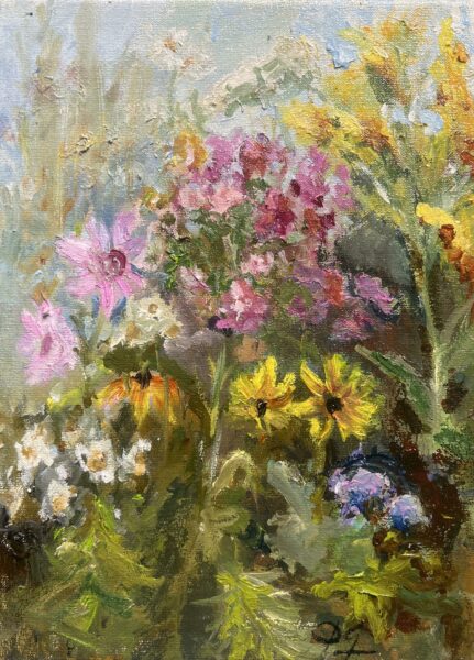 Ebullient Garden Serenade - a painting by Danuta Gaweł