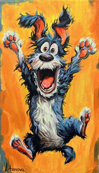 “Bounding in Joyful Hues” - a painting by Olga Litvinova