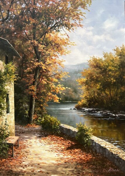 “Echos of Autumn’s Lull” - a painting by Ryszard Michalski
