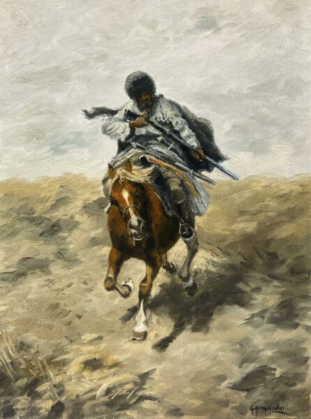 ”Jeździec” wg A. Wierusza-Kowalskiego - a painting by Grzegorz Gmachowski