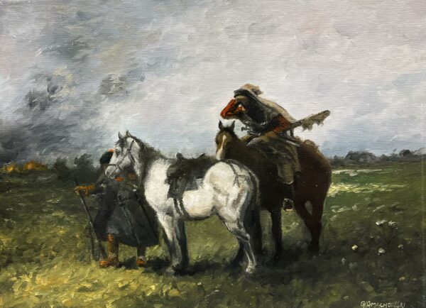 ”Epizod na stepie” wg A. W. Kowalskiego - a painting by Grzegorz Gmachowski