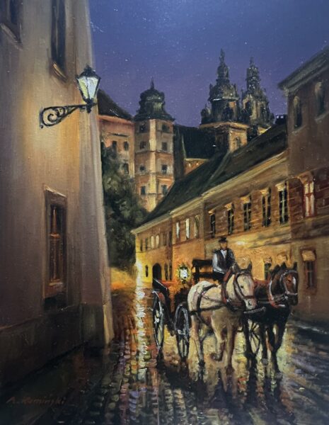 Kanonicza - a painting by Andrzej Kamiński
