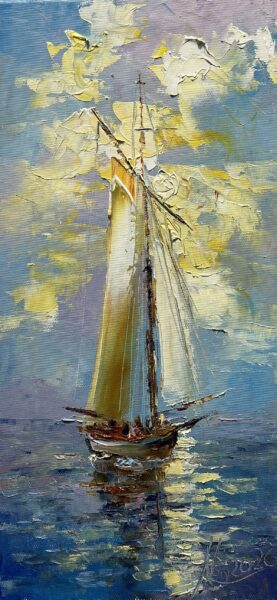 Ethereal Symphony of the Sea - a painting by Adam Nowakowski