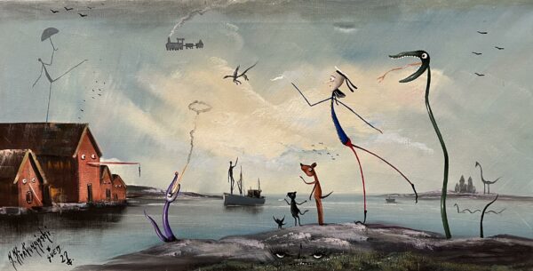 “Dawn’s Playful Reverie” - a painting by Jarosław Kiełczyński