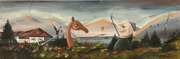 “Toast to the Absurd” - a painting by Jarosław Kiełczyński