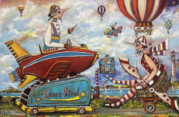 Without coins there will be no flight, my dear - a painting by Artur Płachta