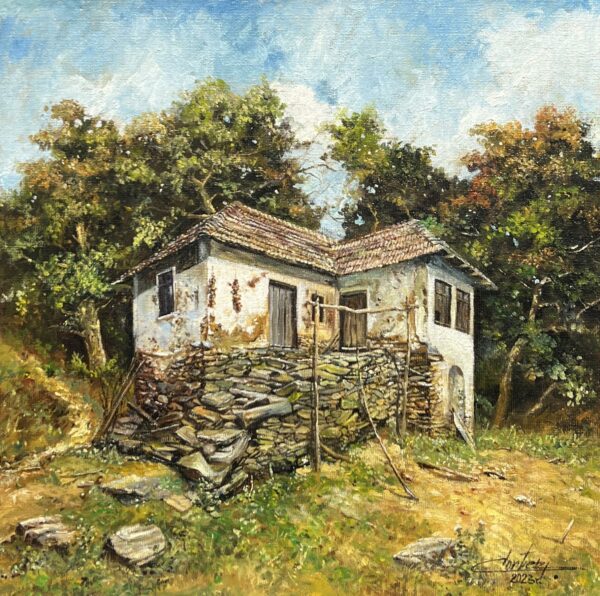 Old house in the forest - a painting by Zbigniew Cortez Zając