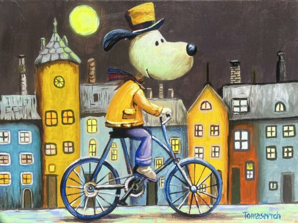 “Lunar Serenade in Yellow” - a painting by Aleksander Tomasievych