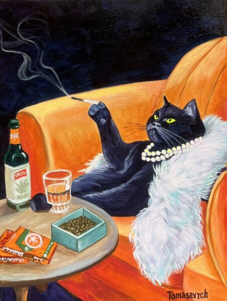 “Elegance in Repose” - a painting by Aleksander Tomasievych