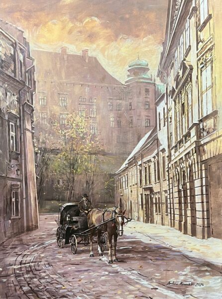 “Echoes of Dusk’s Embrace” - a painting by Antoni Kowalski