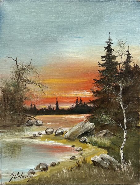 “Elysian Dusk Reverie” - a painting by European school (XX)