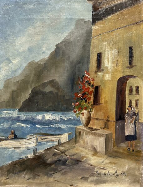 “Embers of the Ocean’s Song” - a painting by European school (XX)