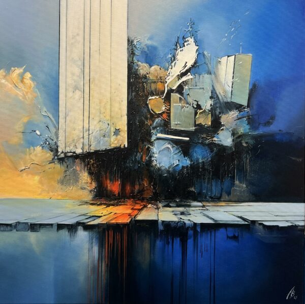 Blueprints for a Burning Sky - a painting by Andrzej Białecki