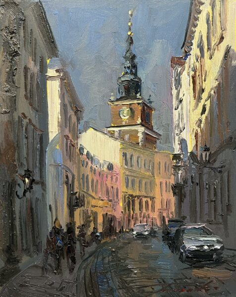 “Whispers of the Timeless Clock” - a painting by Jarosław Tarnowski