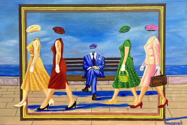 “Silent Serenade by the Sea” - a painting by Aleksander Tomasievych