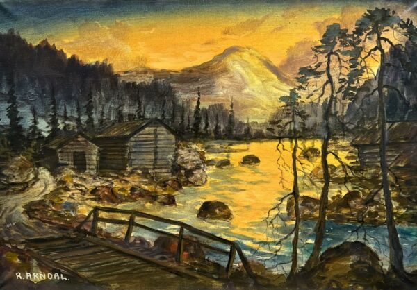 Dusk’s Embrace - a painting by European school (XX)