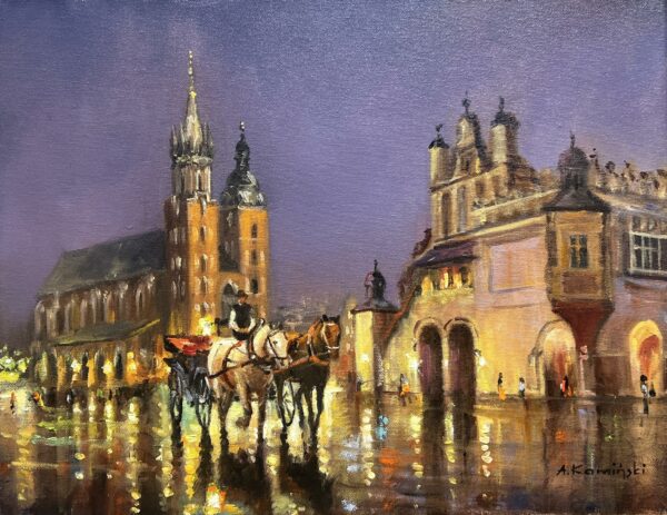 “Echoes of Twilight Elegance” - a painting by Andrzej Kamiński