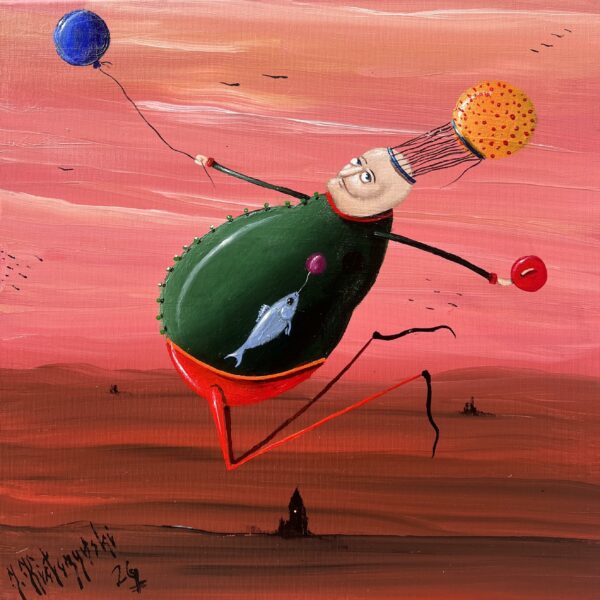 Zeppelin dream - a painting by Jarosław Kiełczyński