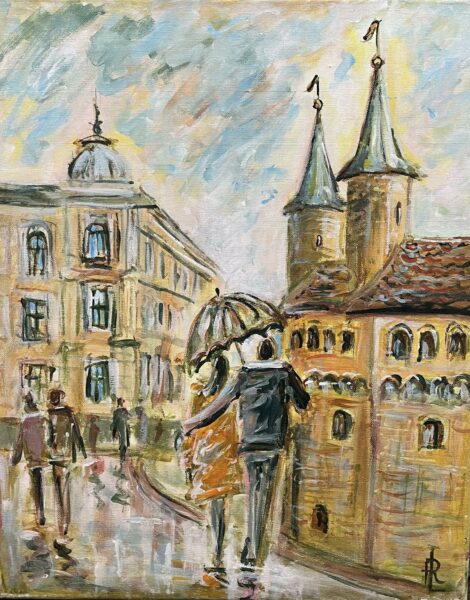 Eternal Dance in Rainlight - a painting by European school (XX)