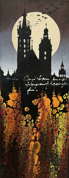 Nocturne of Sacred Embers - a painting by Marian Jesień