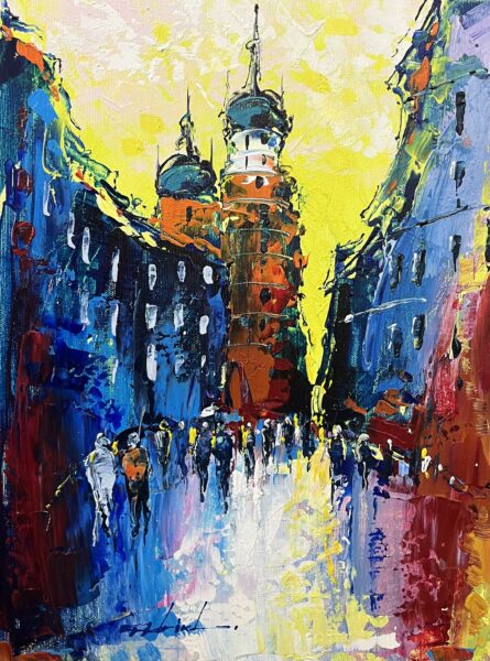 “Sunlit Serenade in Motion” - a painting by Viktor Fridrikh