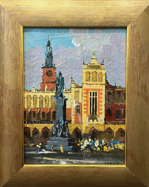 “Echos of Sunlit Squares” - a painting by European school (XX)