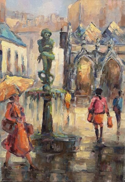 “Reflections of an Urban Sonata” - a painting by Leszek Metz