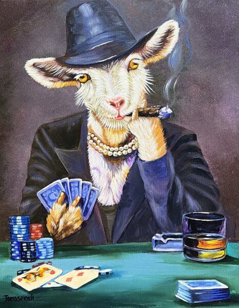 “Caprine Charade” - a painting by Aleksander Tomasievych