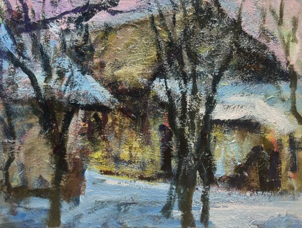 Winter - a painting by Jerzy Kulka