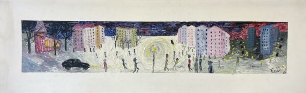 “Enchanted Urban Reverie” - a painting by European school (XX)