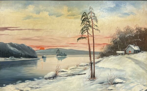 “Silent Reverie of Snow” - a painting by European school (XX)