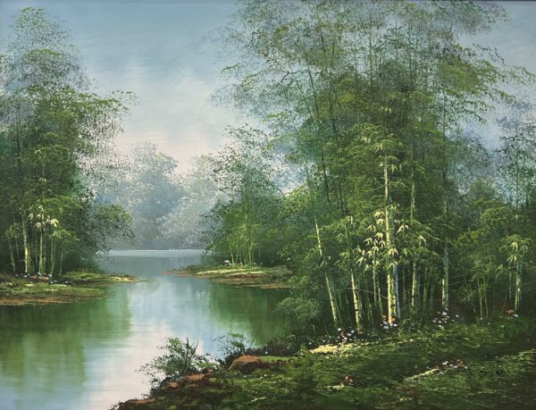 “Murmurs of Mist and Leaf” - a painting by European school (XX)