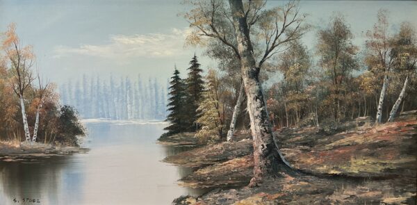 “Echoes of Autumn’s Embrace” - a painting by European school (XX)