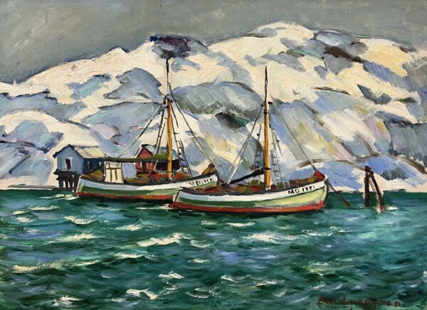 Echoes of the Untamed Sea - a painting by European school (XX)